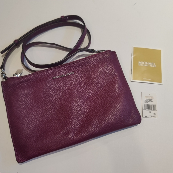 Michael Kors Pebble Leather Double Pouch Crossbody - Picture 5 of 11